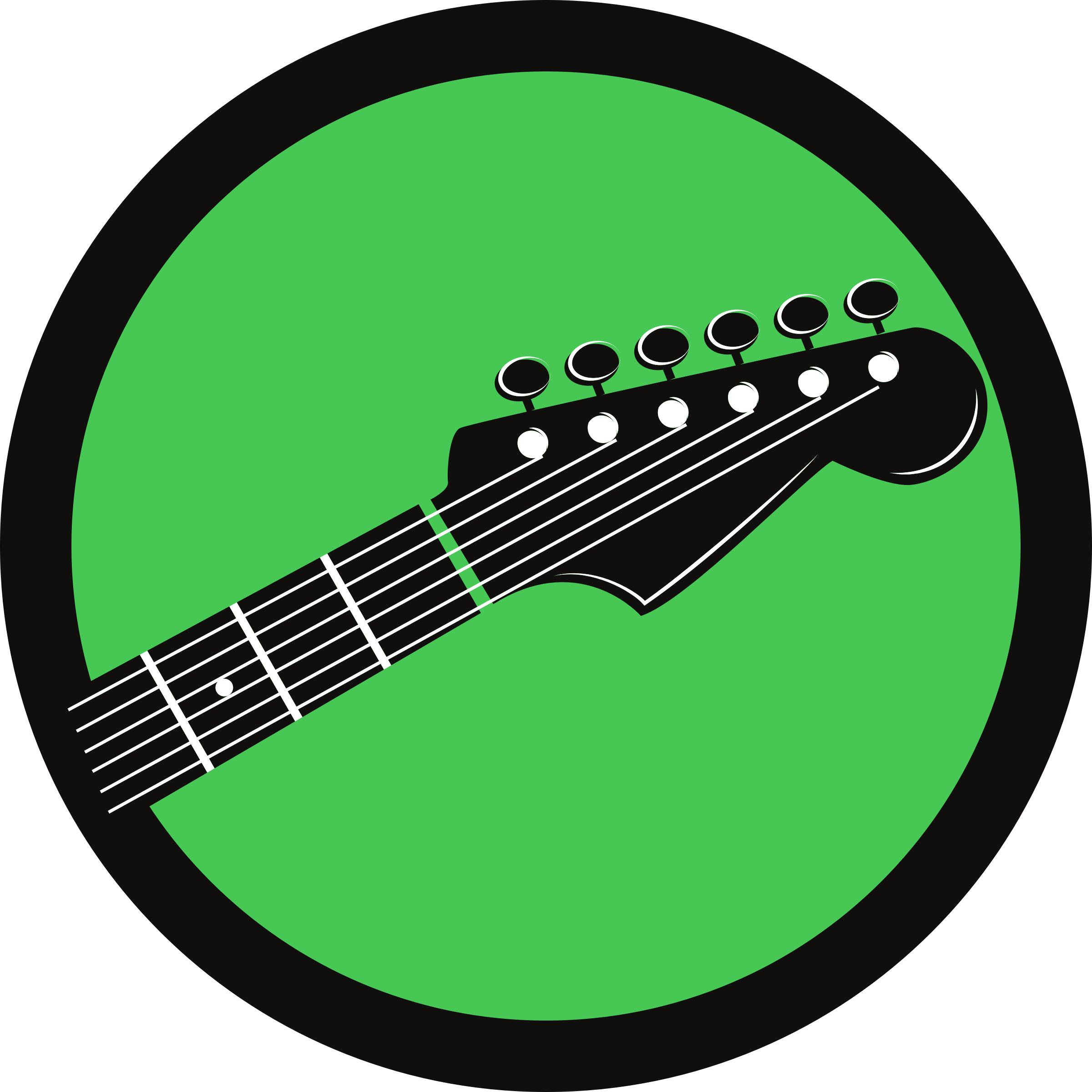 Big Image - Guitar Logo Circle (2400x2400), Png Download