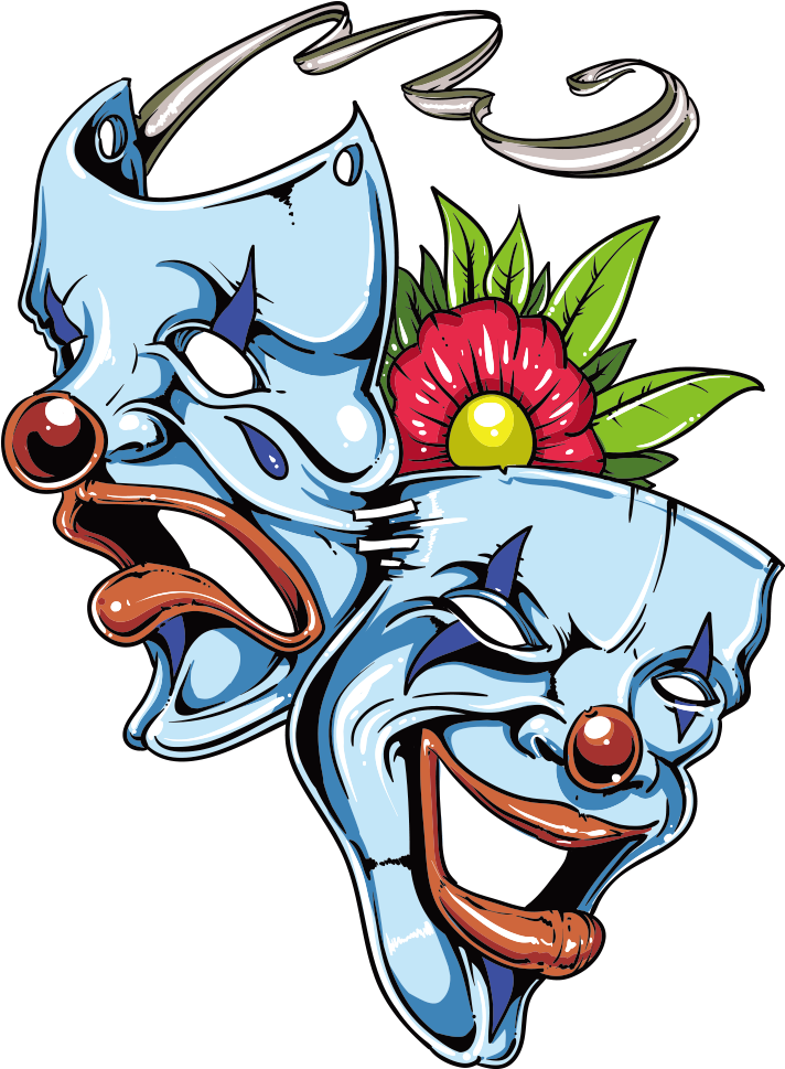 Decal Hand Painted Of Terror Handpainted - Mascaras De Teatro Terror (1181x1181), Png Download