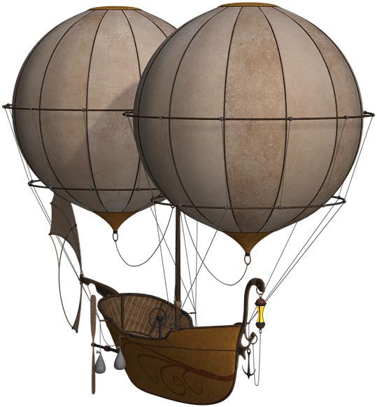 Hot Air Balloon, Aircraft, Balloon, Airship, Float - Montgolfière Steampunk (960x720), Png Download