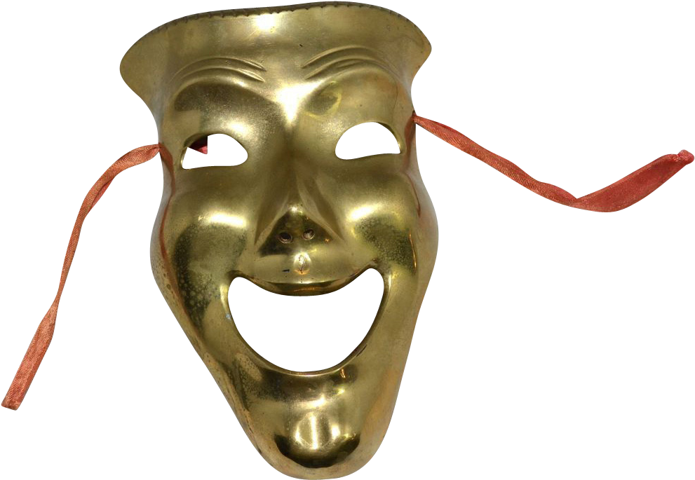 Theater Masks Png - Comedy Mask Transparent Background (1024x1024), Png Download