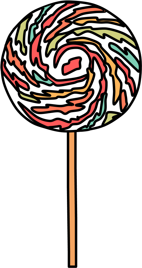 Lollipop, Large, Swirl, Pastel Colors, White, Png - Lollipop (816x1056), Png Download
