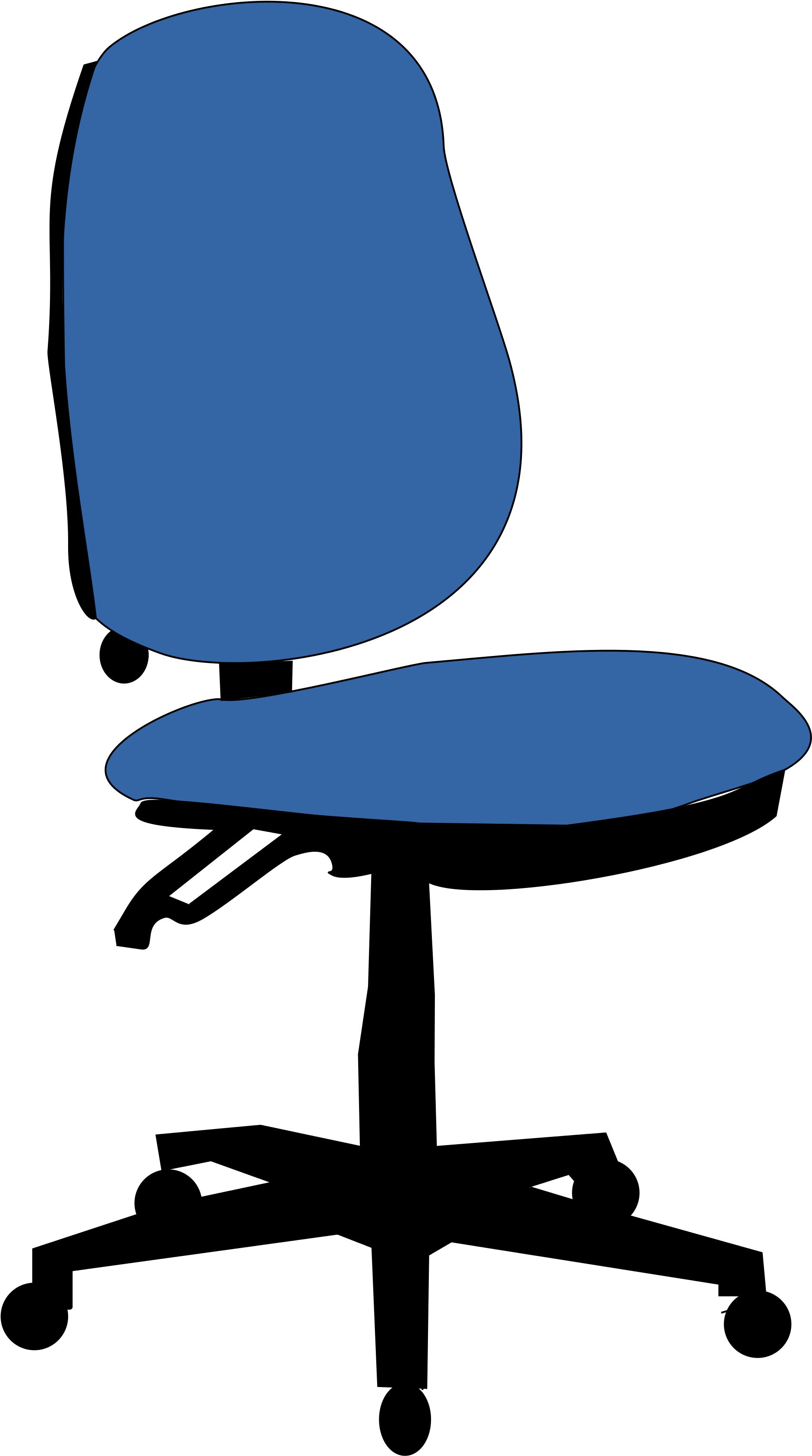 2000 X 3423 2 - Blue Office Chair Clipart (2000x3423), Png Download