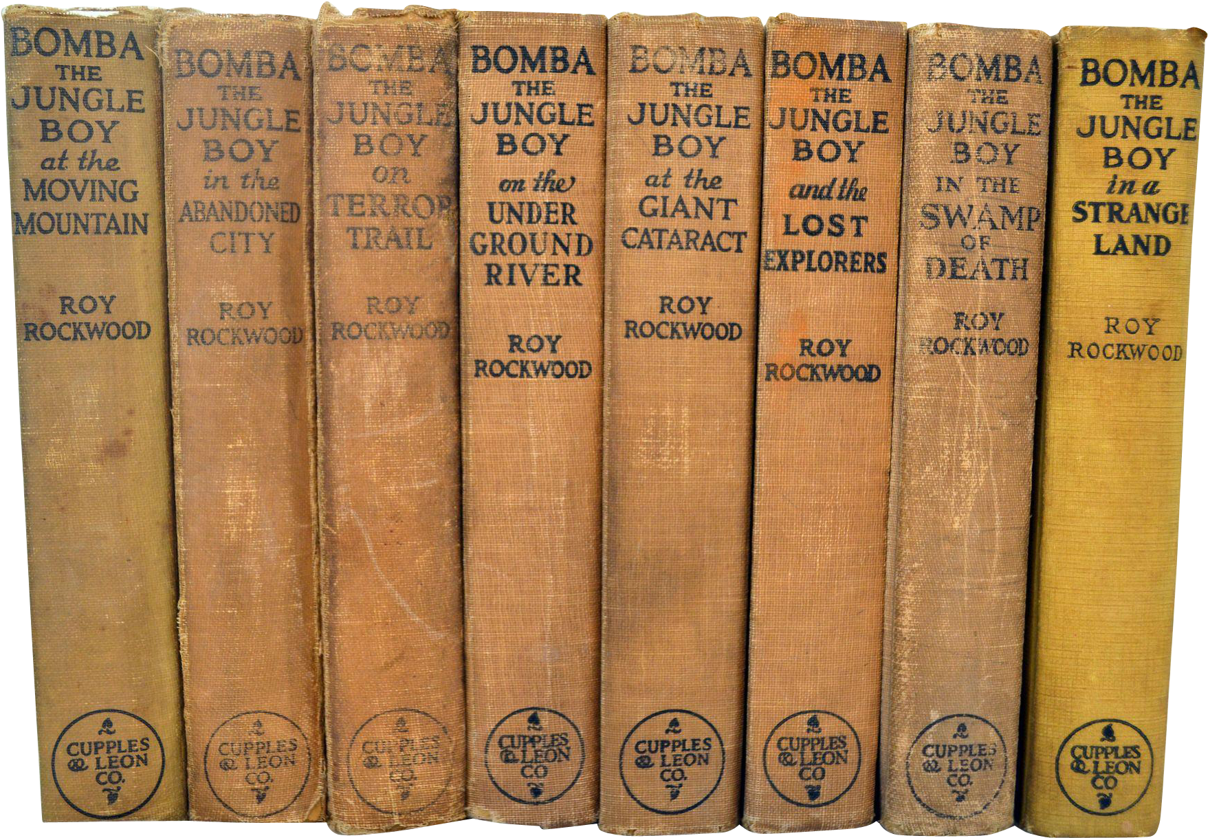 Vintage Set Of Eight Bomba The Jungle Boy Series Books - Library (1756x1756), Png Download