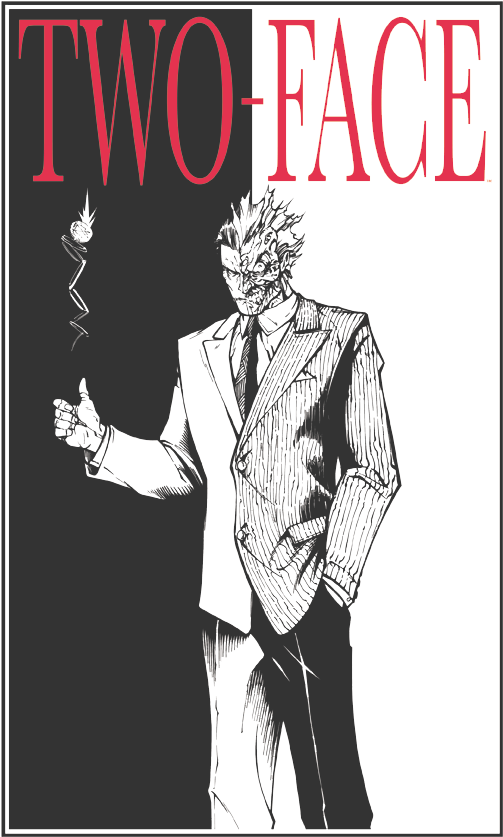Batman Two Face Kid's T-shirt - Youth: Batman - Two Face (510x845), Png Download