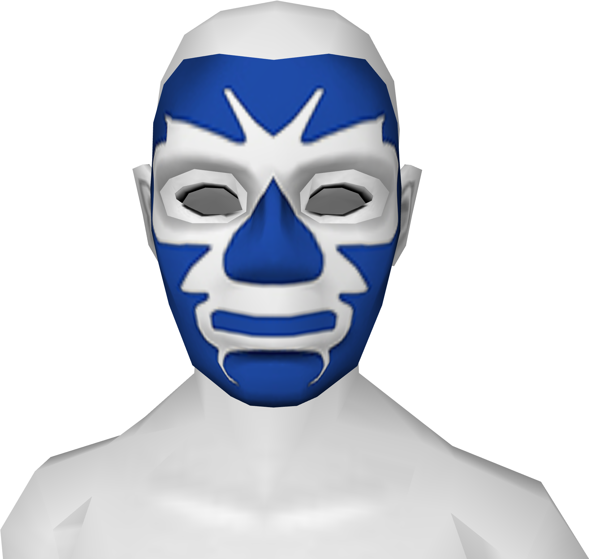 Avatar Blue White Lucha Libre Mask - Mask (2730x2048), Png Download