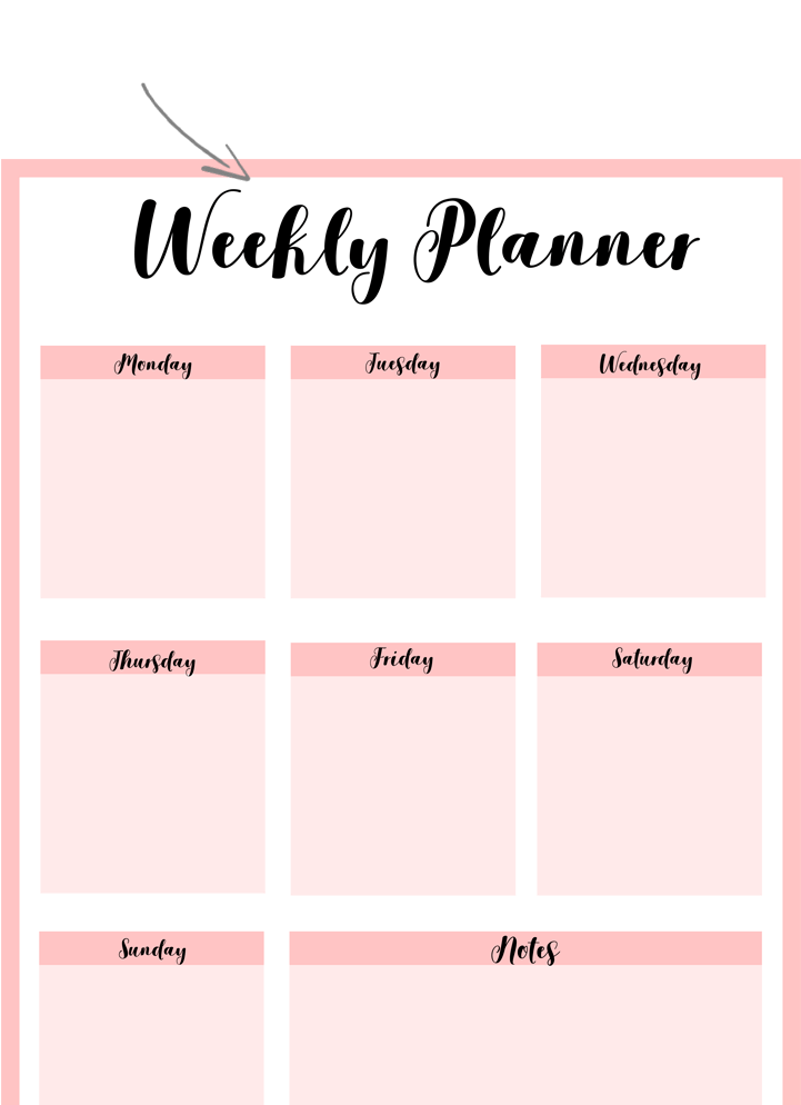 Weekly Blank Calendar Templates - Orange (720x1000), Png Download