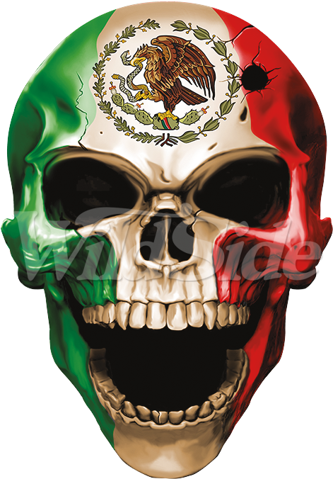 Skull Mexican Flag - Coat Of Arms Of Mexico (675x675), Png Download