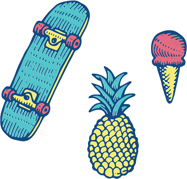 Beach Icons On Behance - Seedless Fruit (1200x829), Png Download