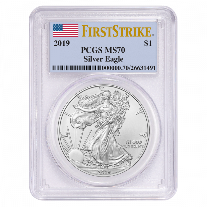2019 Ms70 Silver Eagles (700x700), Png Download