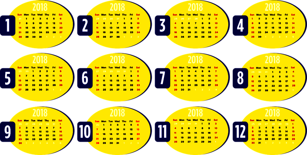 2018 Printable Calendar - Arabic Calendar 2037 (1024x518), Png Download