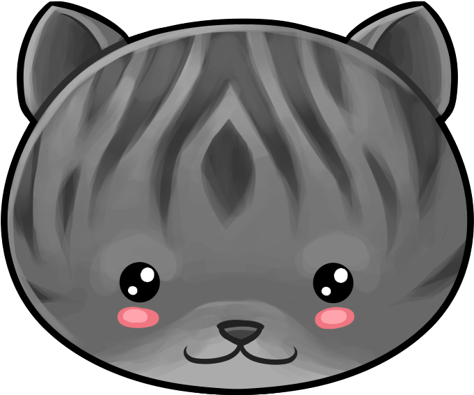 Tabby Grey Cat - Kitten (800x800), Png Download