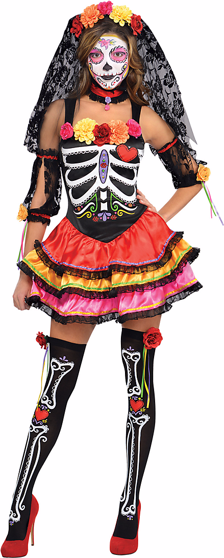 The Day Of The Dead Is A Mexican Holiday In Honor Of - Senorita Day Of The Dead Costume (800x1088), Png Download