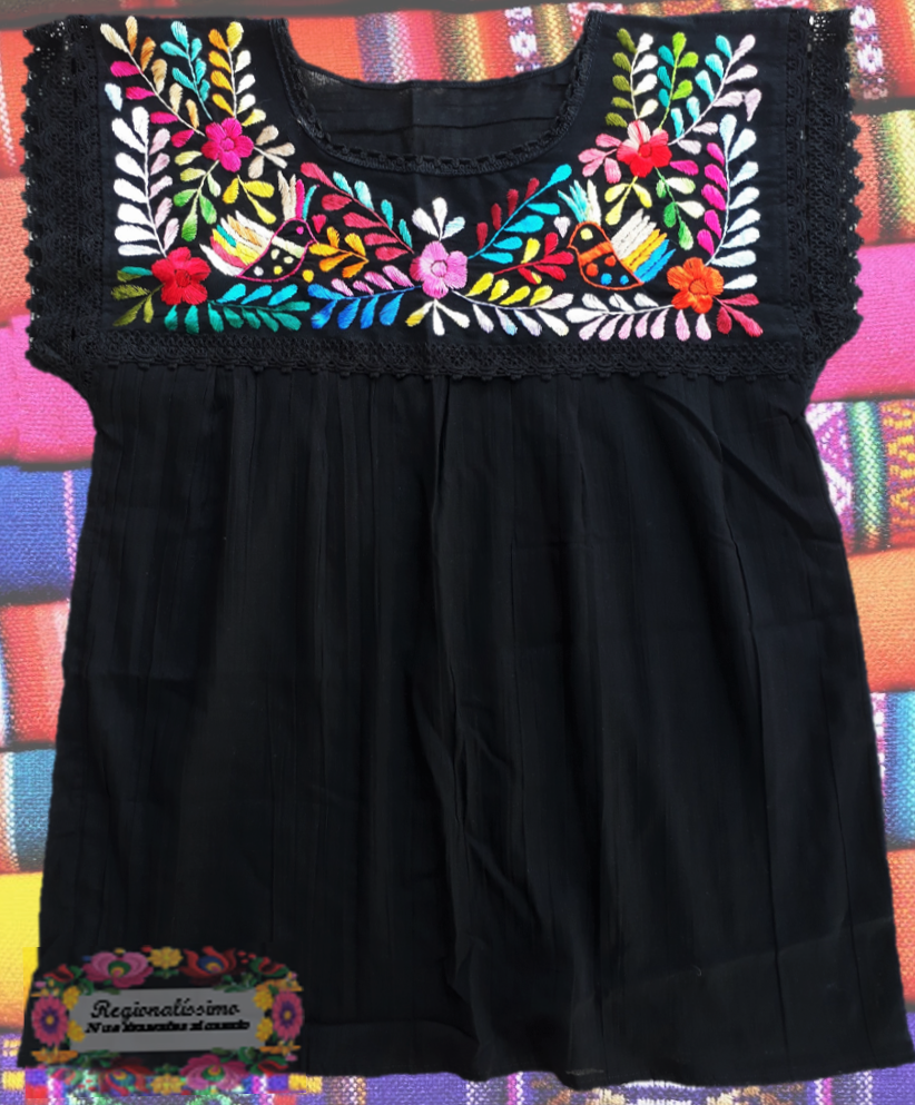 Hermosa Blusa Bordada A Mano Bordados Oaxaqueña Ropa - Blusas Bordadas A Mano Mexico (822x993), Png Download