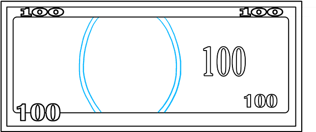 How To Draw Dollar Bill - Circle (680x678), Png Download