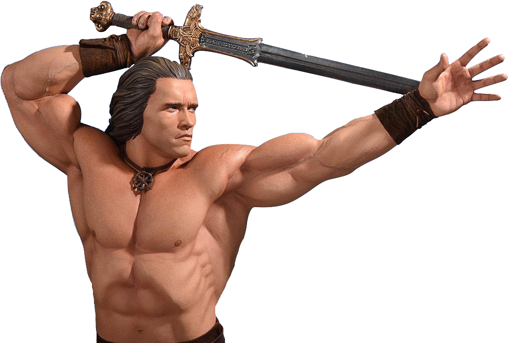 Pop Culture Shock Conan The Barbarian Statue Toyslife - Conan The Barbarian Sword Pose (1080x840), Png Download