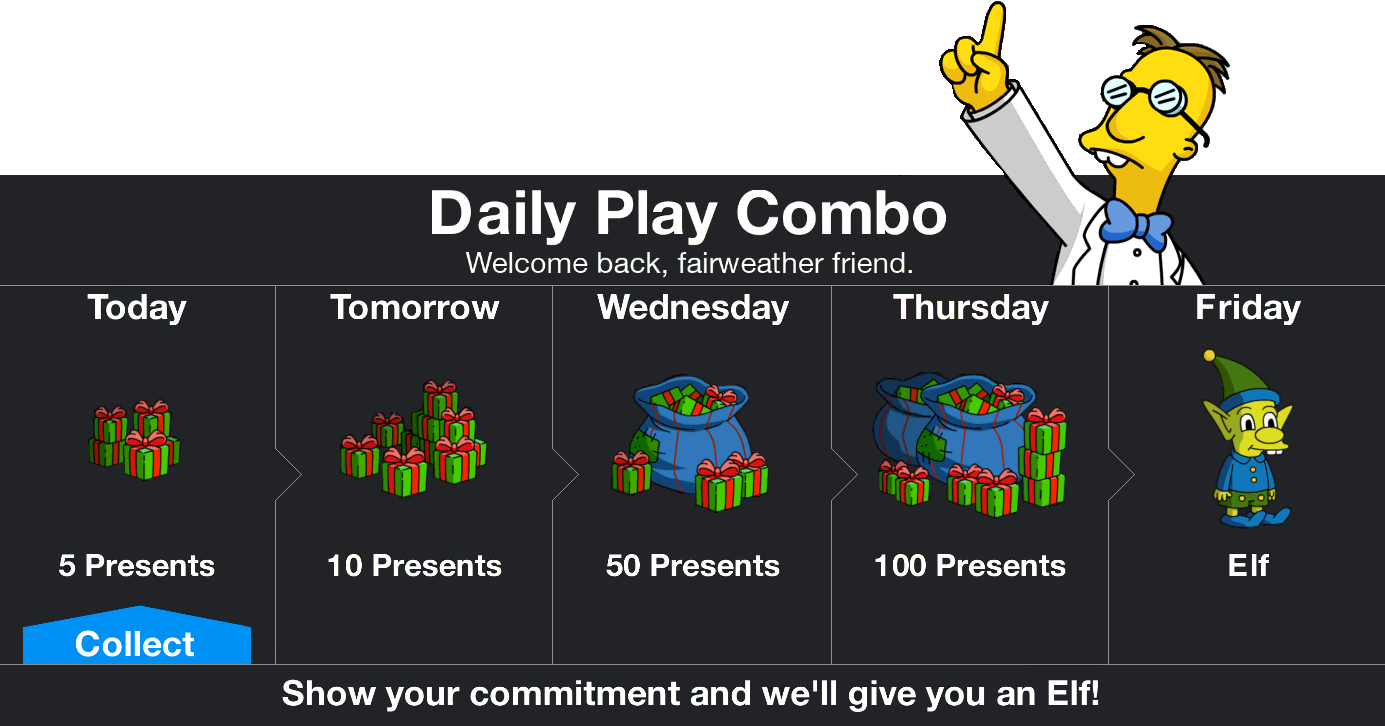 Tapped Out Winter 2014 Daily Play Combo Phase 1 - Portable Network Graphics (1385x726), Png Download