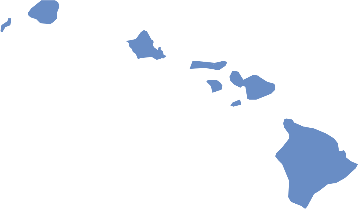 Hawaii Election Results By County, All Democratic - Hawaii Election Map 2016 (1280x747), Png Download