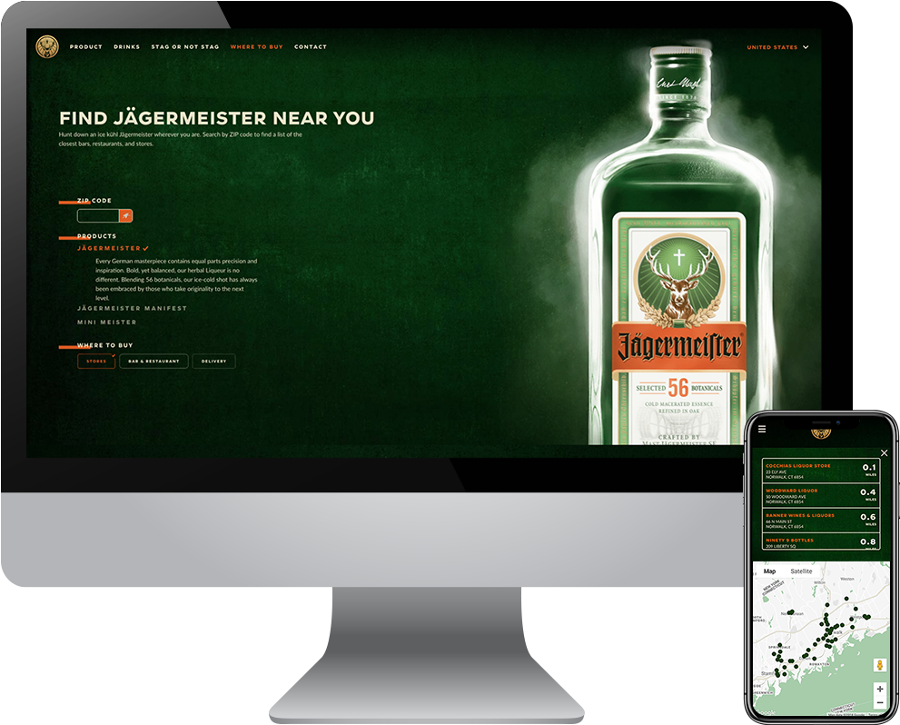 Jagermeister Custom Store Locator - Jägermeister (1920x1080), Png Download