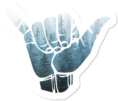 Misty Forest Hang Loose - Hang Loose Sticker (650x650), Png Download