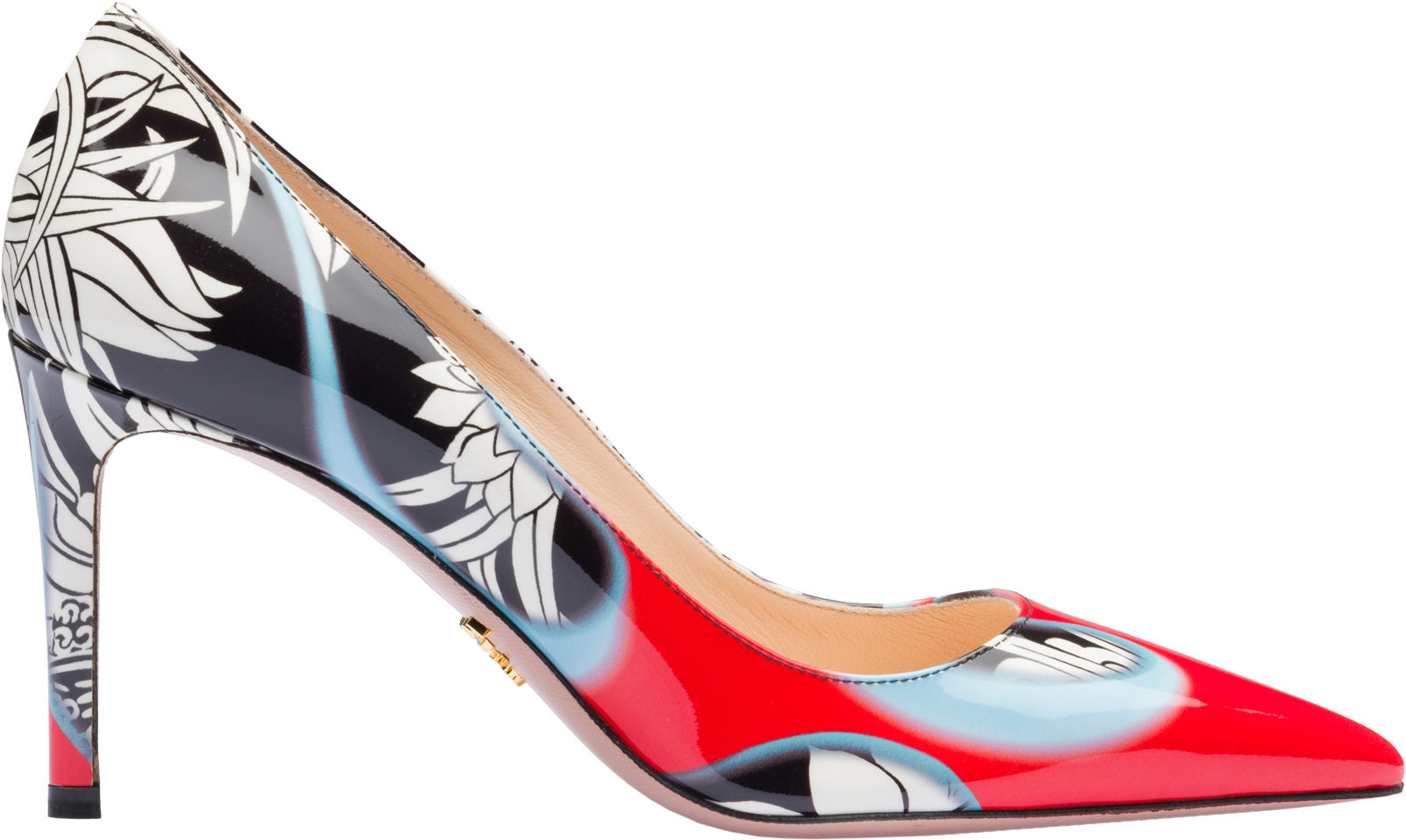 Download Patent Leather Pumps With Lipstick Print Basic Pump PNG Image with No Background