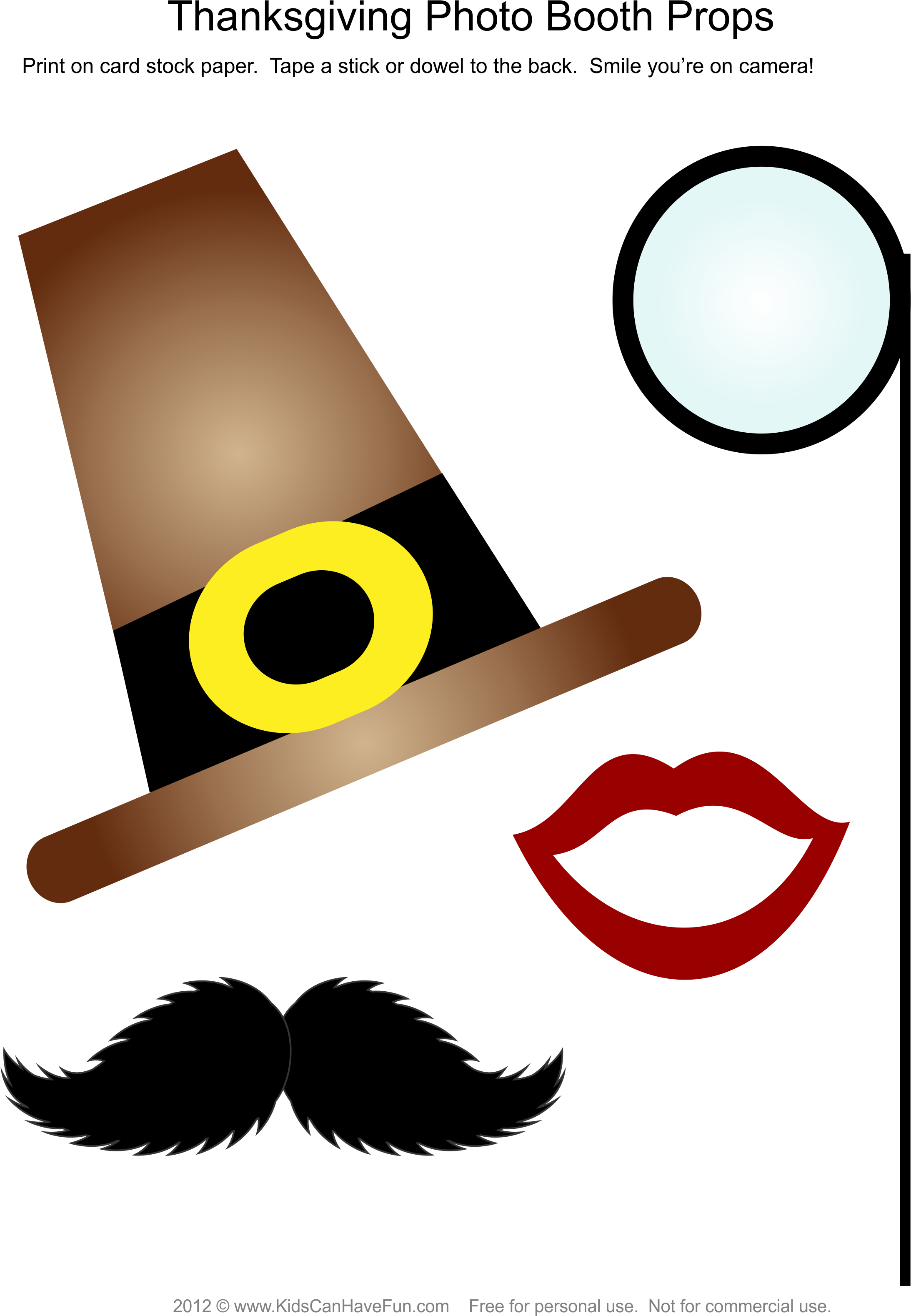 Thanksgiving Photo Booth Props Http (2264x3156), Png Download
