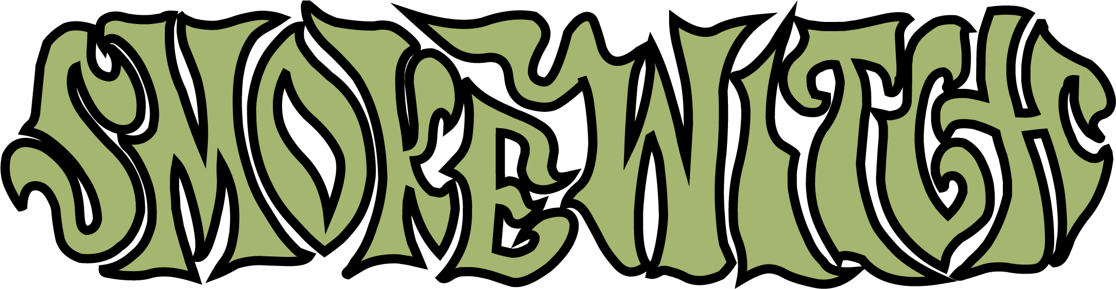 Smoke Witch Logo Black/green (2205x570), Png Download