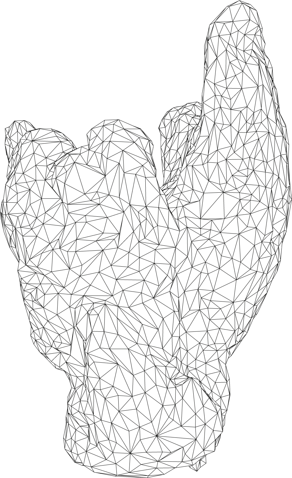 Rock 02 Render 1 Lou Poly Rock 02 Render 1 Lou Poly - Hand (2048x2048), Png Download