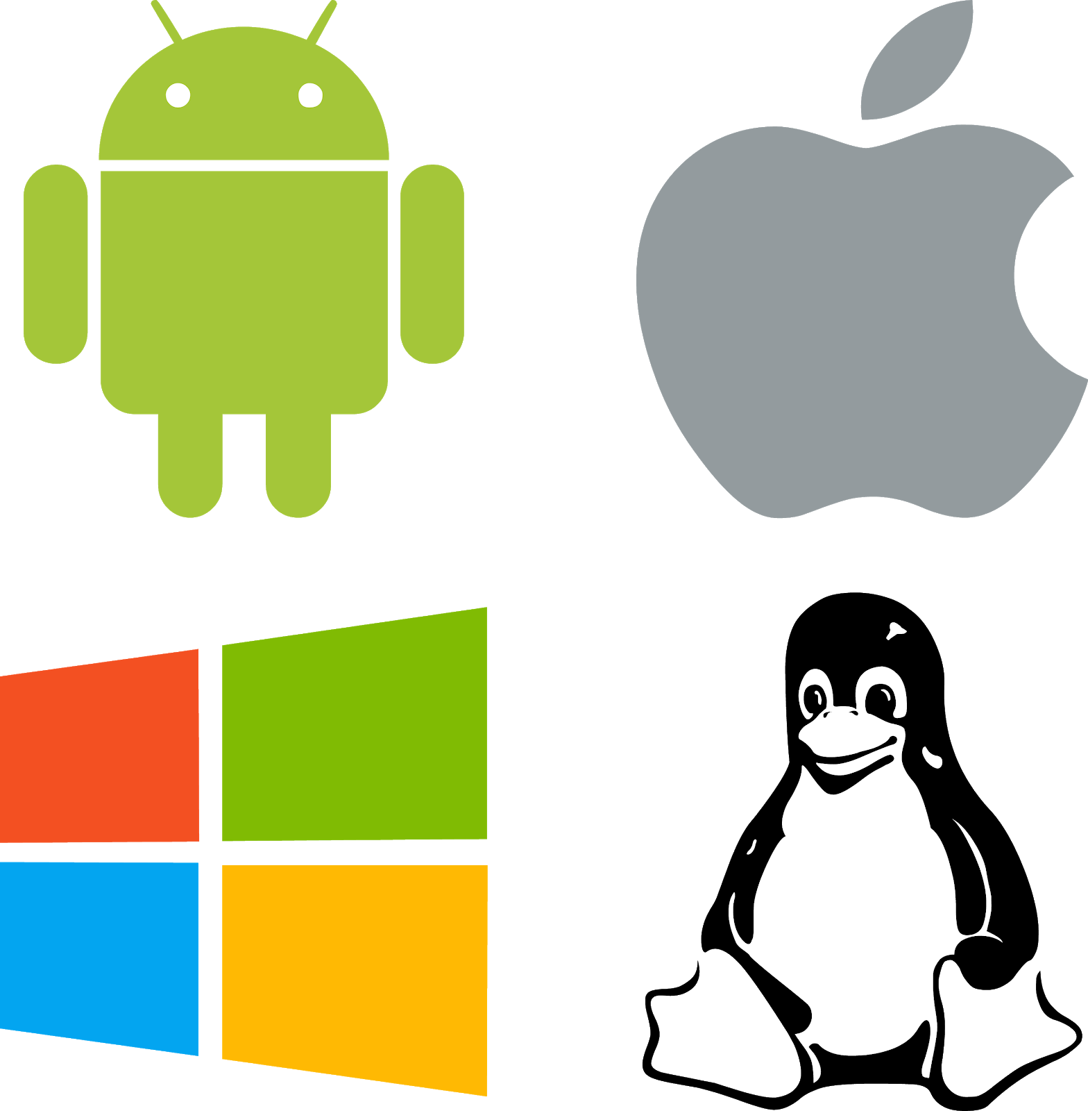 Download Logos Windows Linux Android Mac Svg Eps Png - Linux And Windows Hosting (1568x1600), Png Download