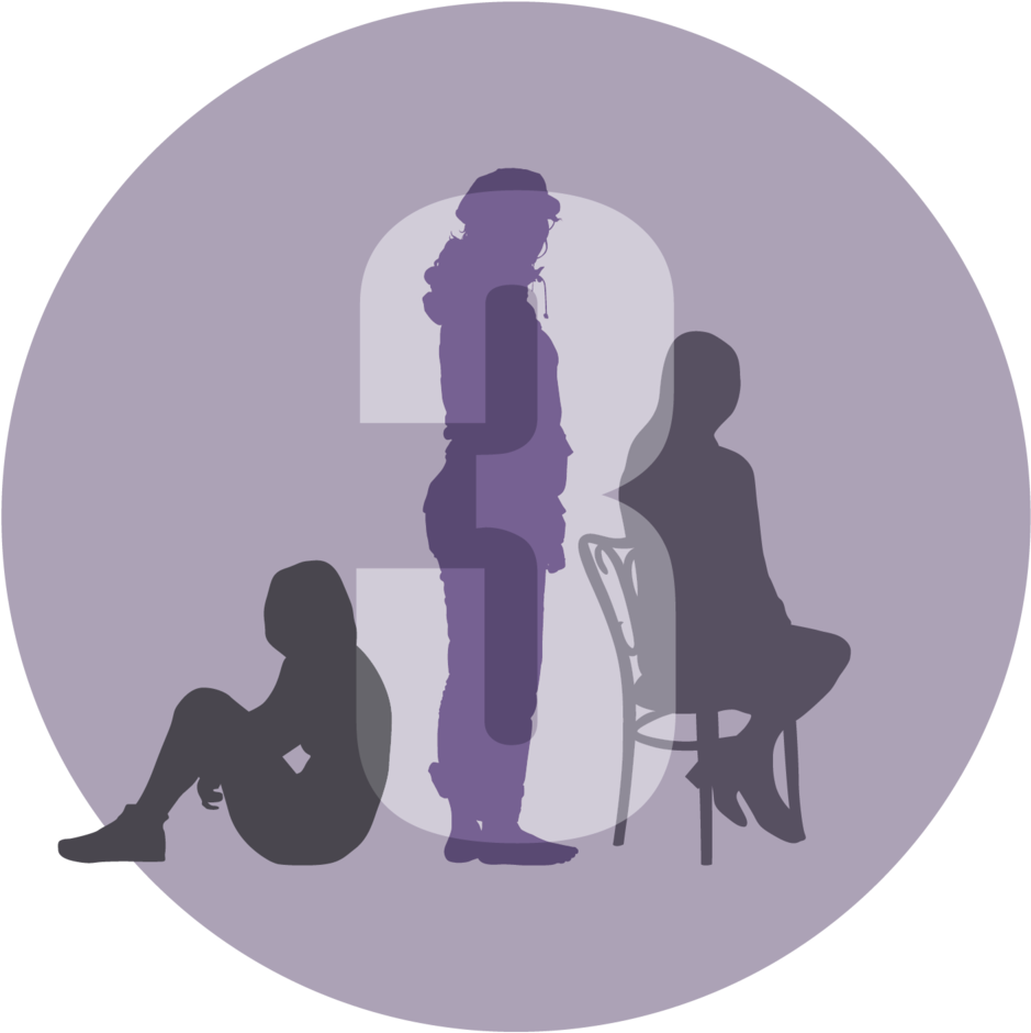 Marie Ernst 3 Women 1 - Silhouette (1000x1001), Png Download