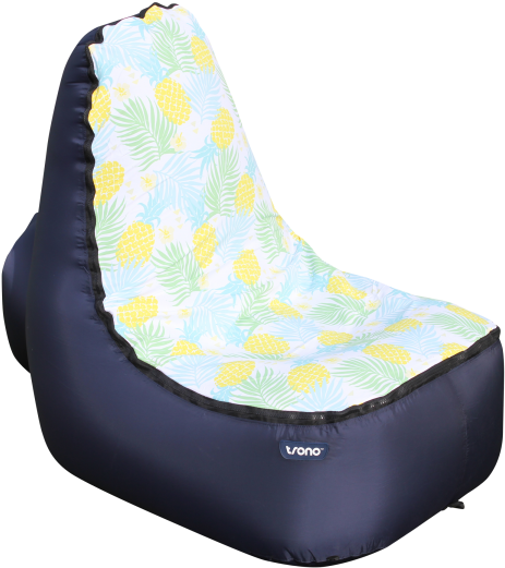 Trono Chair Kids Tropical Blue - Bean Bag Chair (600x557), Png Download