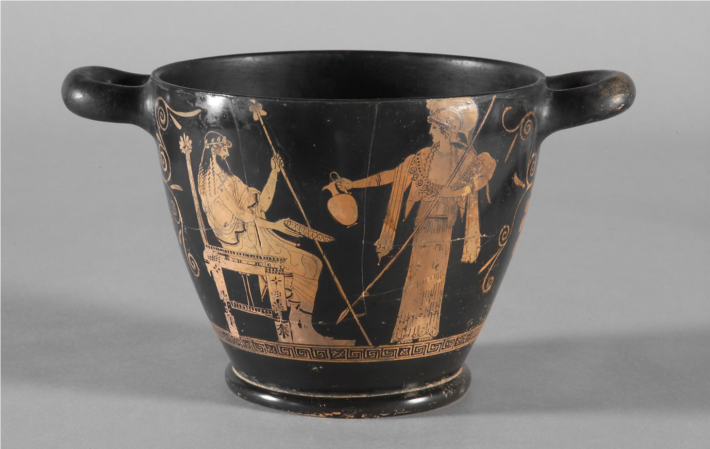 Zeus In Trono E Atena - Ceramic (1903x925), Png Download