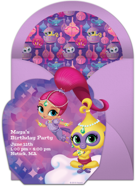 Tons Of Free Shimmer And Shine Invitations We Love - Free Shimmer And Shine Invitation (650x650), Png Download