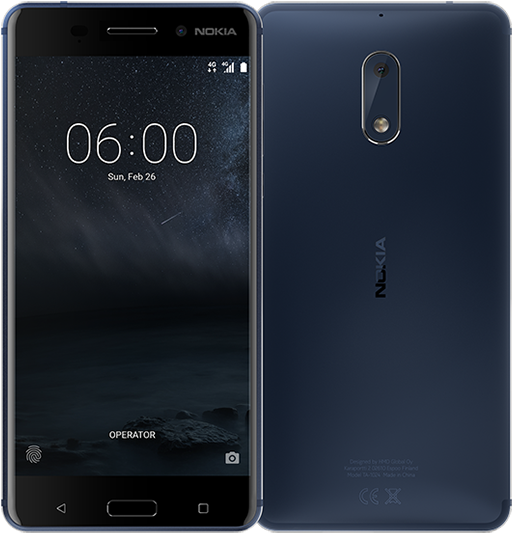 Nokia 6 Ta 1021 Ds (600x550), Png Download