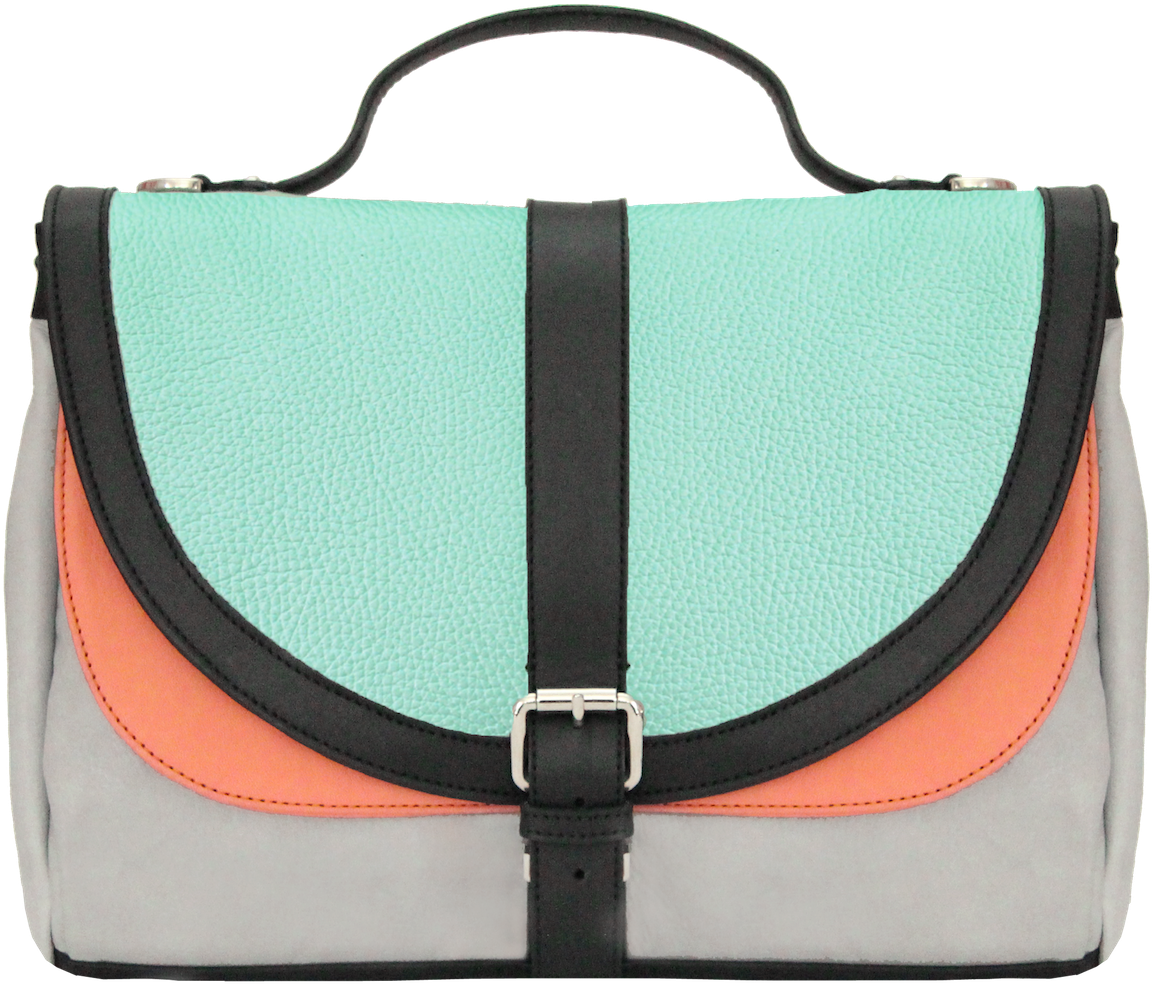 Schultertasche Leder Mintgrün Multicolor Grau Rot Schwarz - Messenger Bag (1280x1280), Png Download
