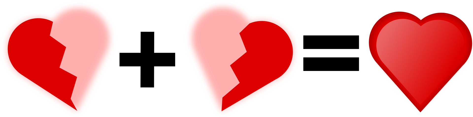 Two Half Hearts Is Equal To One Complete Heart Png - Herz Erobern (1920x960), Png Download