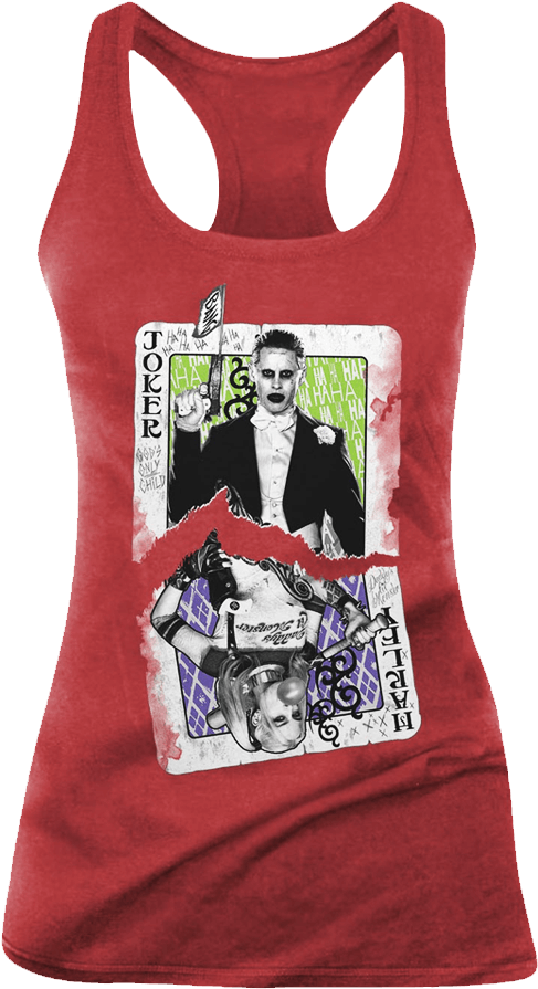 Suicide Squad Joker & Harley Quinn Cards - Active Tank (1200x1200), Png Download