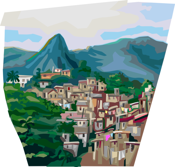 Favela Rio De Janeiro Png (736x700), Png Download