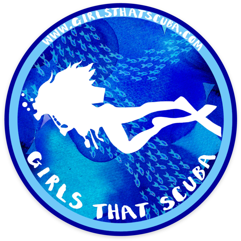 Girls That Scuba Sticker - Scuba Girls Emblem (821x821), Png Download