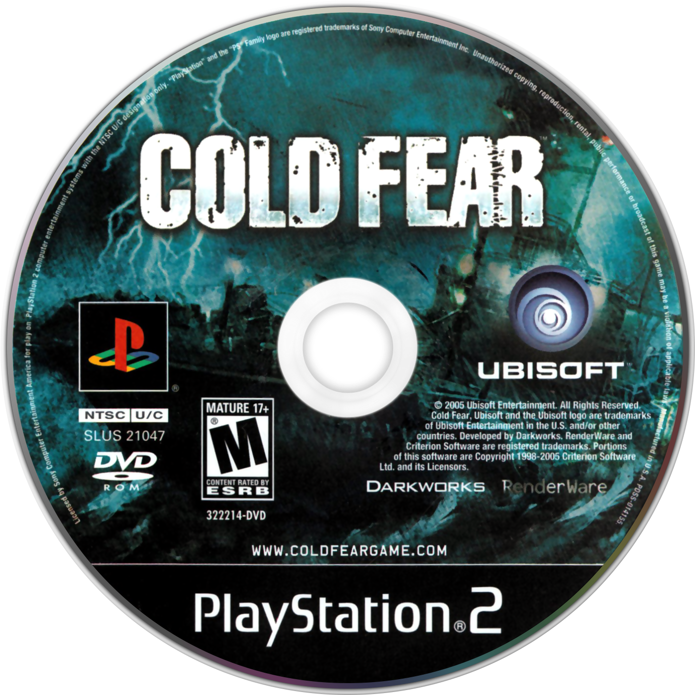 Cold Fear - Splinter Cell Double Agent Ps2 Cd (1440x1440), Png Download