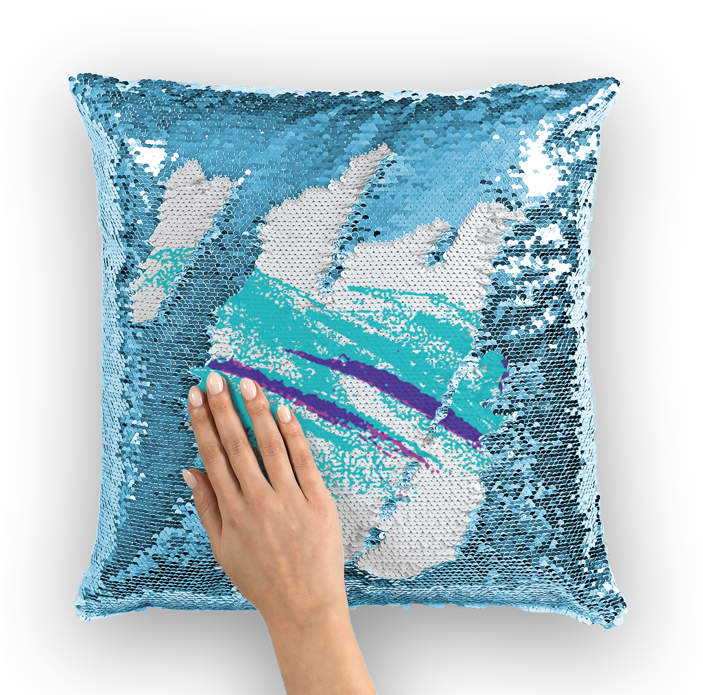 90's Swoosh Sequin Cushion Cover - Cushion (1024x1024), Png Download
