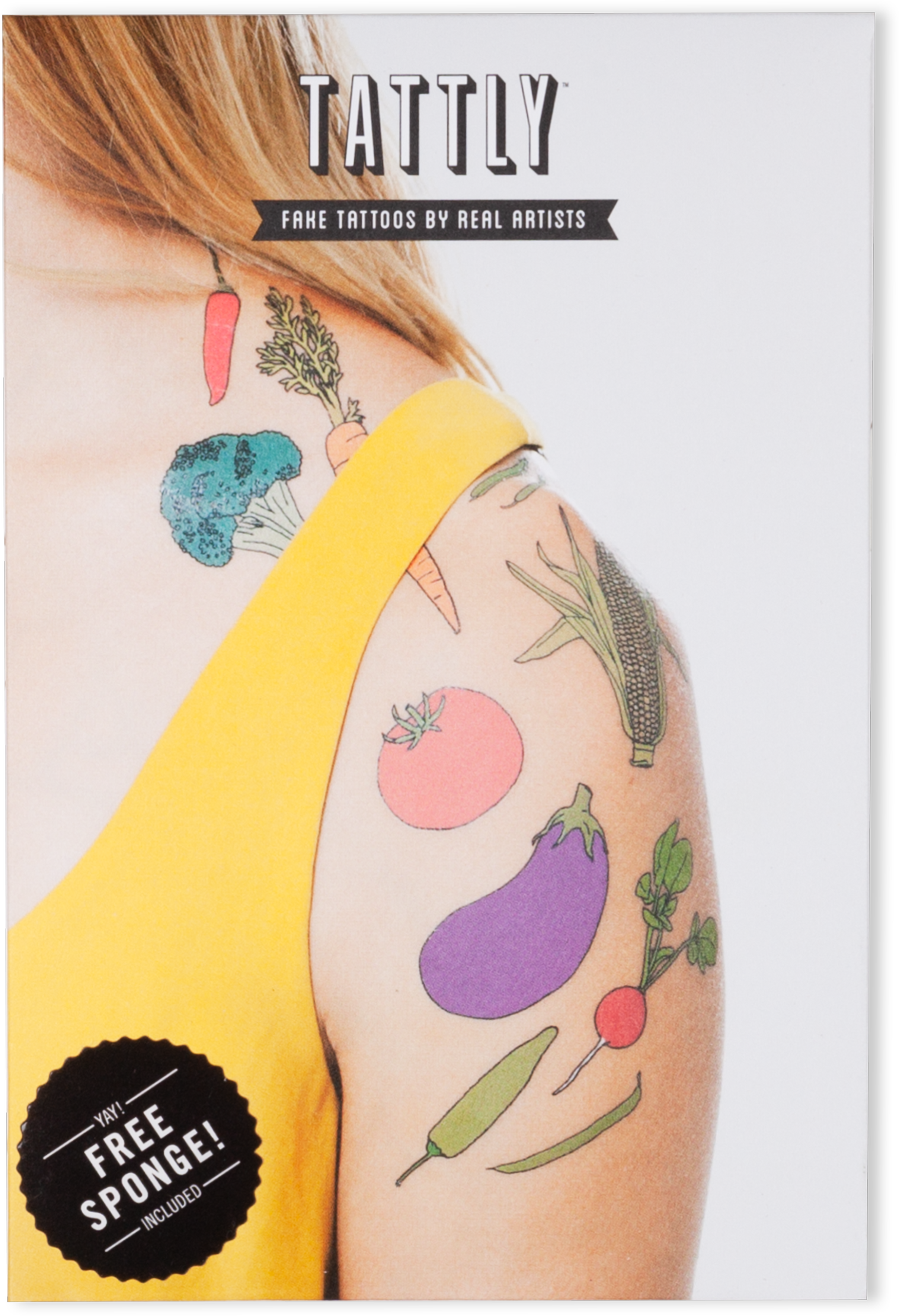 Tattly Vegetable Set Julia Rothman-5 V=1542816927 - Tattly (3000x3000), Png Download