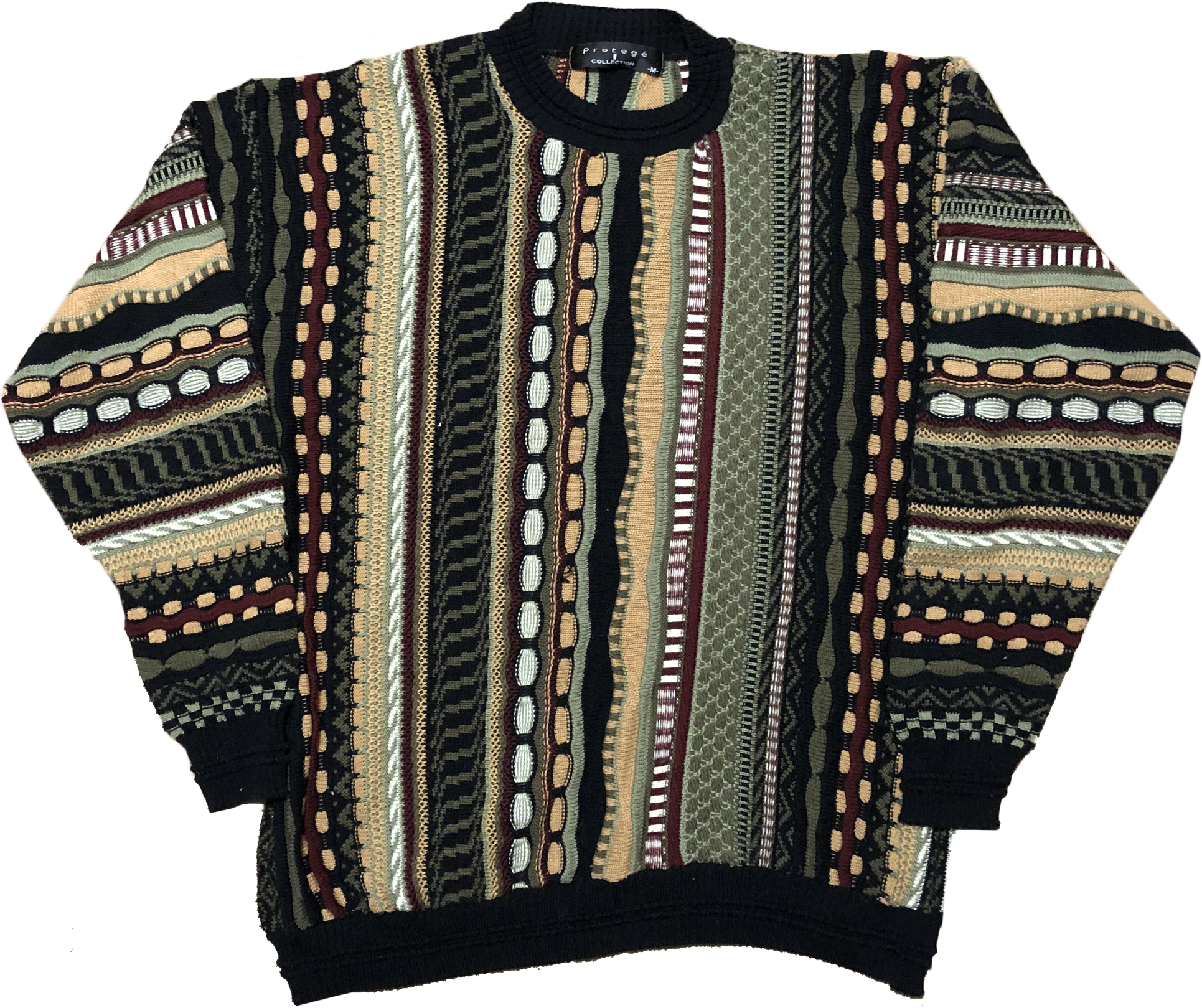 Vintage 90s Ugly Knit Sweater Multi Size Medium - Cardigan (2048x2048), Png Download