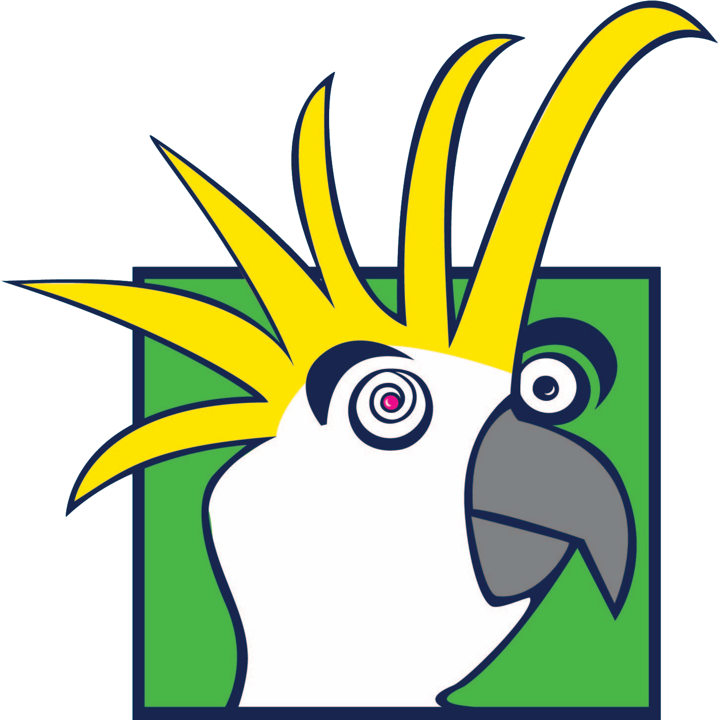Crazy Cockatoo - Cartoon (1449x1449), Png Download