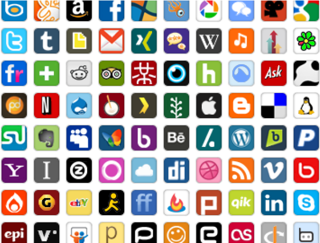 Social Media Icons Clipart Icon Pack - Social Media Icons (640x480), Png Download