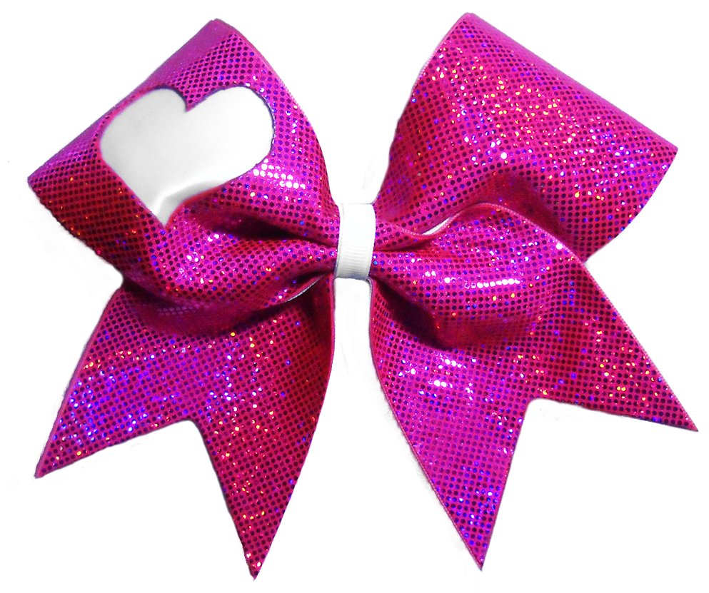 Love This One With The Heart Cute Cheer Bows, Big Bows, (1007x862), Png Download
