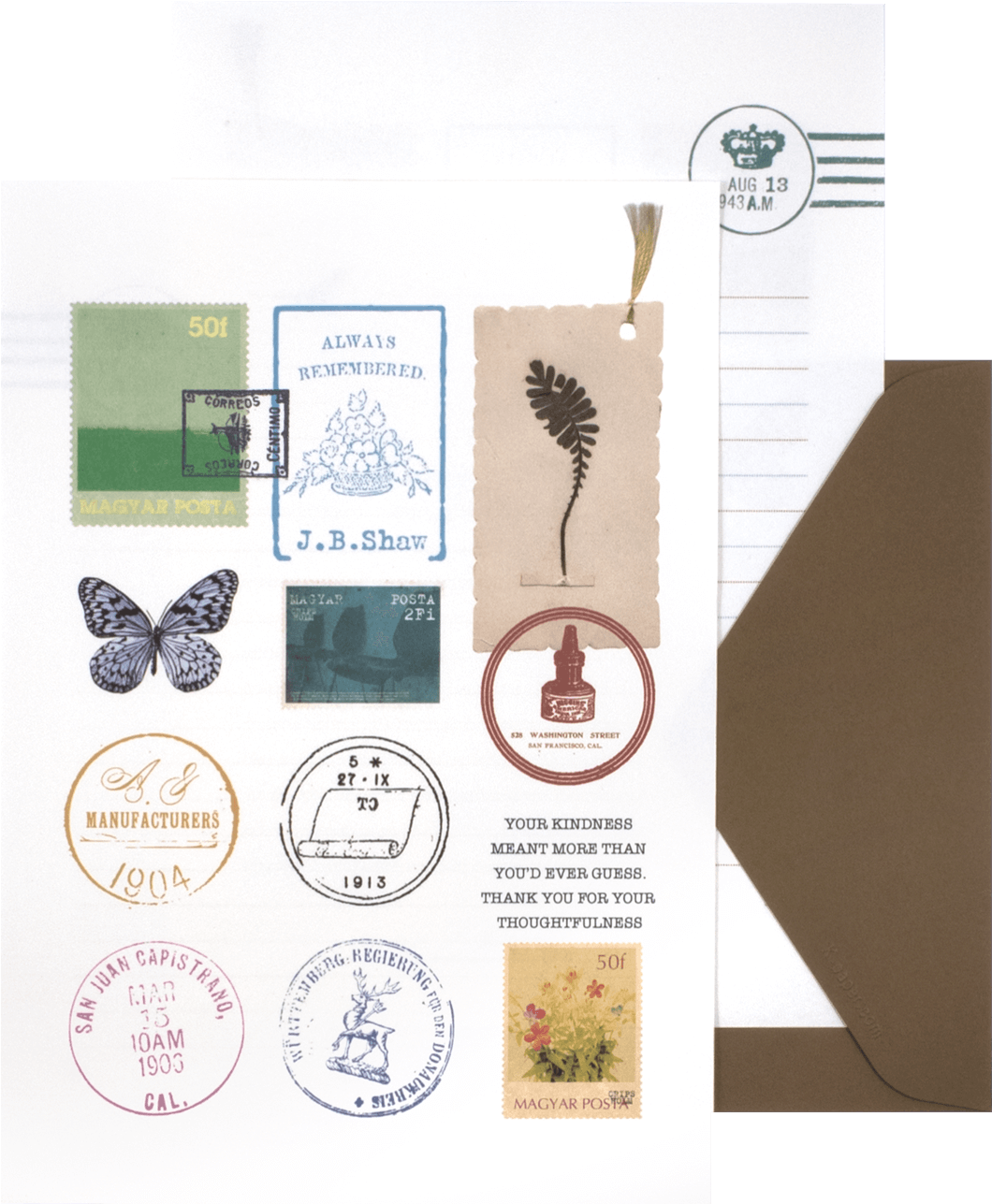 Stamp Letter - Moths And Butterflies (1600x1286), Png Download
