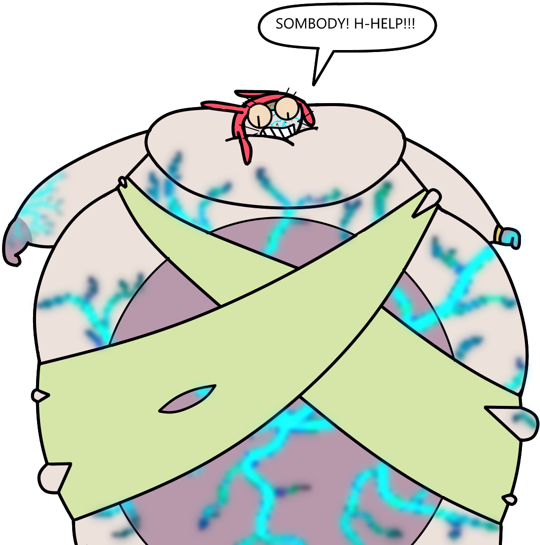 Infected Meow - Cartoon (1078x1089), Png Download