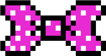 Random Image From User - Pixel Hair Bow (595x595), Png Download