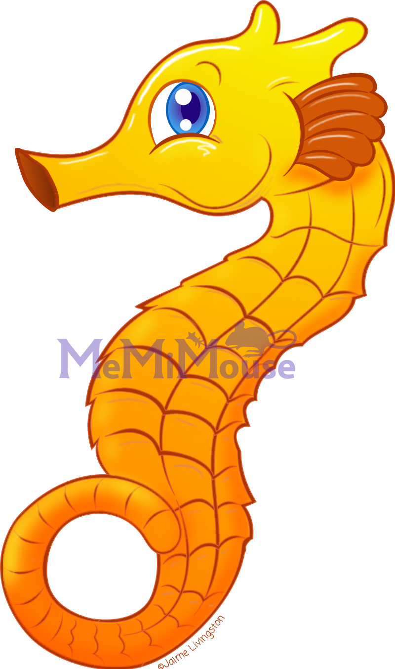 Glitz The Seahorse (800x1353), Png Download