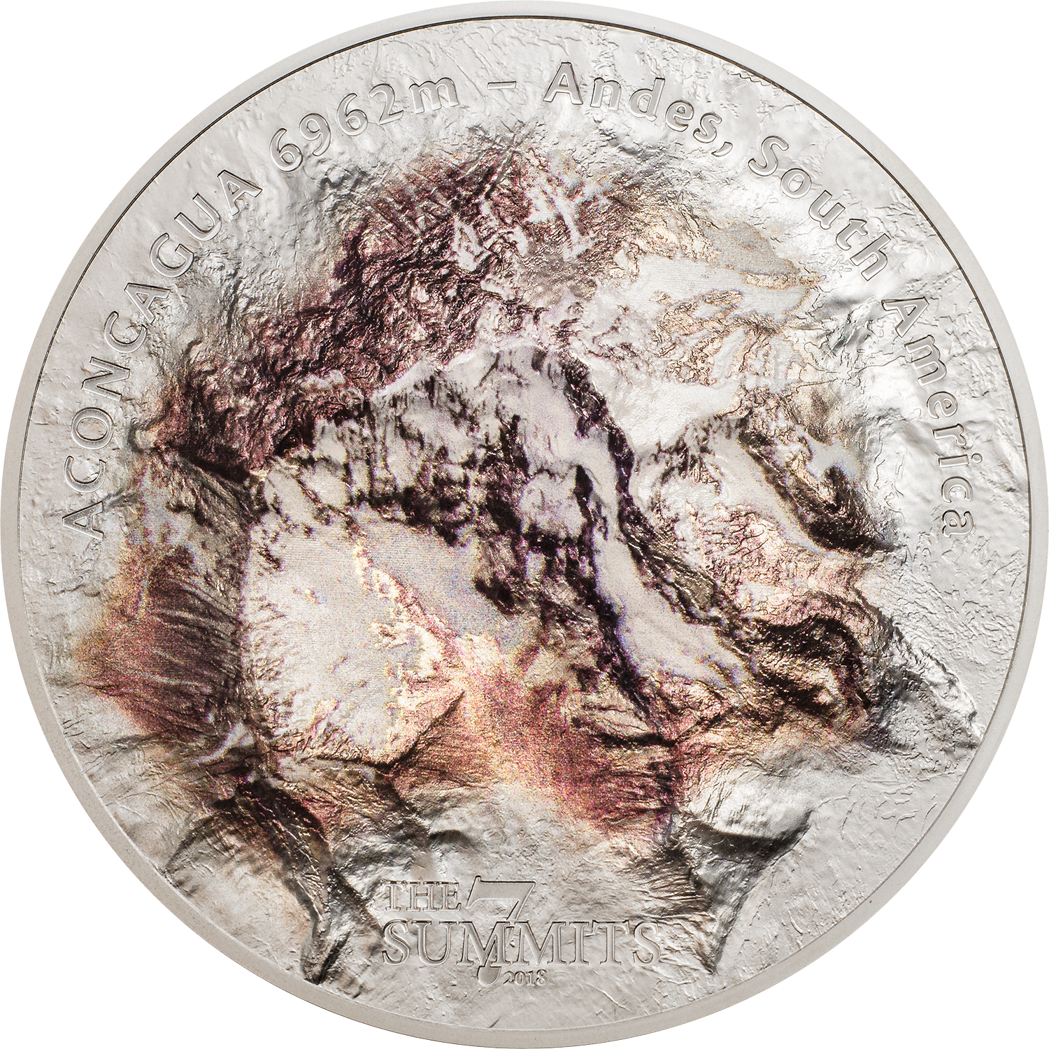 2018 $25 Cook Islands 7 Summits Aconcagua 5oz - Coins 7 Summits (1500x1500), Png Download